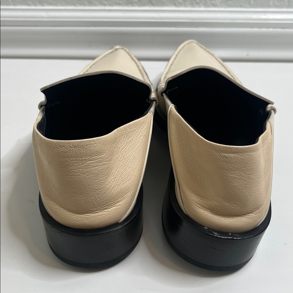 JIL SANDER Glossed Leather Cream Collapsible Heel Point Toe Loafers Sz 37 - Picture 12 of 14